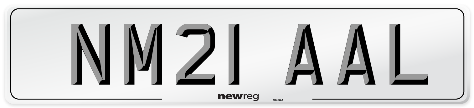 NM21 AAL Number Plate from New Reg